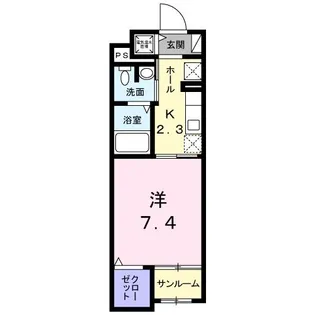 神奈川県大和市下鶴間【マンション】の間取り