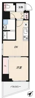 1DKの間取り画像