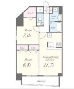 ラクレールフォンテーヌ【10階】の間取り