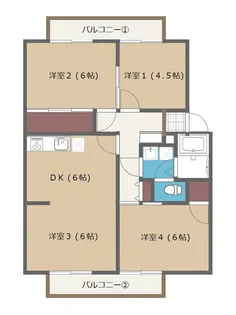 サンビレッジ熊本CB【2階】の間取り