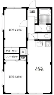 メゾンドサム【1階】の間取り