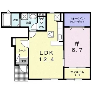 コントレール大和八木【1階】の間取り