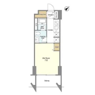 パークフラッツ祐天寺【3階】の間取り