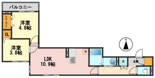 セレスティア南篠崎町【2階】の間取り