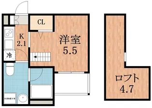 大阪府大阪市住之江区東加賀屋4【アパート】の間取り