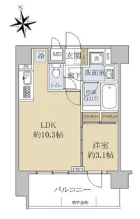 ダイナシティ上本町【7階】の間取り