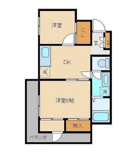 梅影ハイツ【3階】の間取り