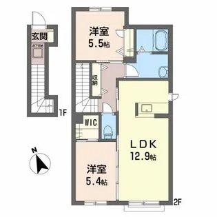 シャーメゾンベガ【2階】の間取り
