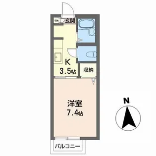 シャトルサンS・B【2階】の間取り