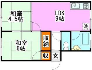 コーポ光【1階】の間取り