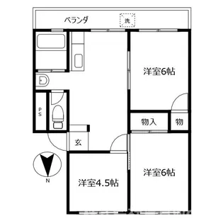 サンハイツA【2階】の間取り