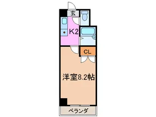 アリビオ折尾【2階】の間取り