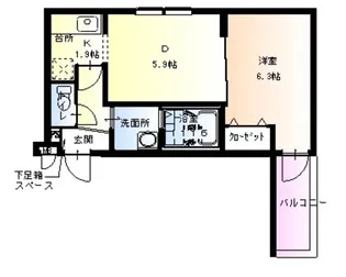 フジパレス諏訪ノ森III番館【3階】の間取り