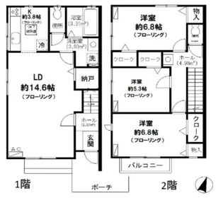 神奈川県鎌倉市腰越4【一戸建】の間取り