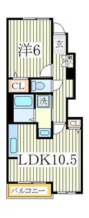 プラシード白井B【1階】の間取り