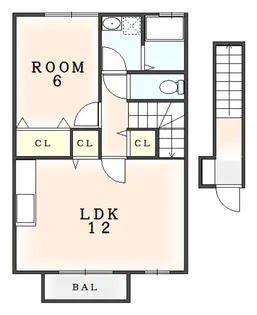 徳島県小松島市横須町【アパート】の間取り