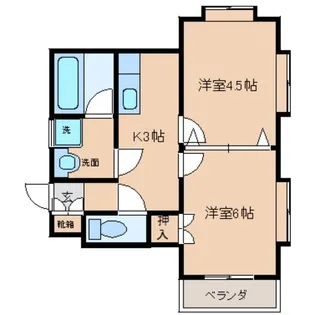 ハイツK【1階】の間取り