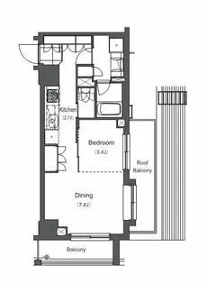 プライムアーバン長原上池台【7階】の間取り