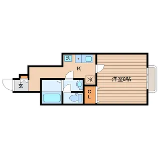 クレアフォーチュン長町【1階】の間取り