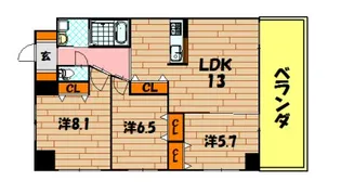 MDIシエルコンティーレ曽根北町【7階】の間取り