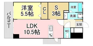 ザ・ヒルズ戸畑【5階】の間取り