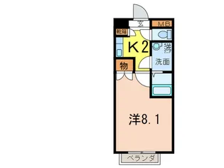 アベニ-ル佃【2階】の間取り