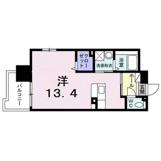 パ-ク鴨池【4階】の間取り