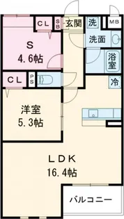 カーサク芥川【3階】の間取り
