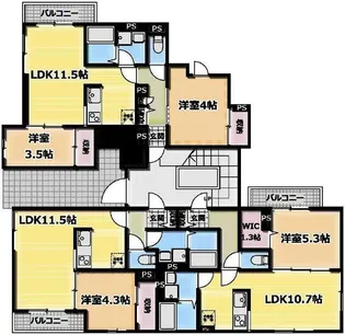 アリビオ五反野【1階】の間取り