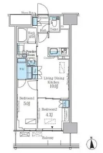 パークアクシス新宿百人町【4階】の間取り