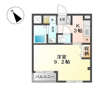 ル・グランドゥール中尾【3階】の間取り