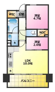 ブランシエスタ新丸子リバーフロント【9階】の間取り
