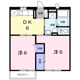 サンビューハウス【1階】の間取り