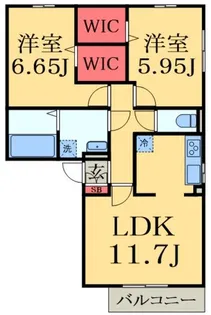 パークサイドSOGA【3階】の間取り