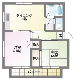 ブルーシャトレA【2階】の間取り