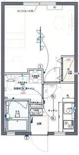 プラムコーポ【1階】の間取り