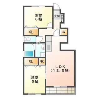 ラ・ポルトK【1階】の間取り