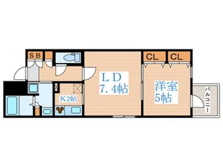 レジディア西新宿II【2階】の間取り