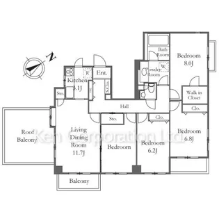 ライオンズマンション吉祥寺本町【7階】の間取り