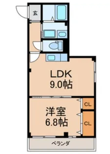 セラ大神宮下【1階】の間取り