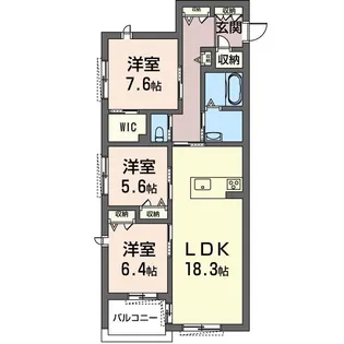 OakGarden【2階】の間取り