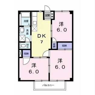 NewグリーンハイツB【2階】の間取り