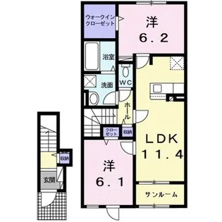 コスタII【2階】の間取り