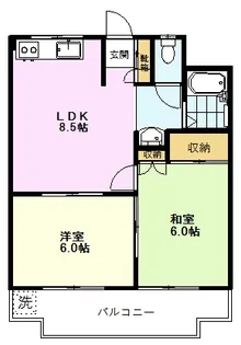 真ハイム【2階】の間取り