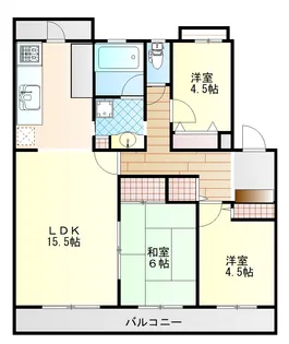 サニータウン茅ヶ崎8号棟【4階】の間取り