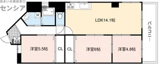 ナビール城東【2階】の間取り