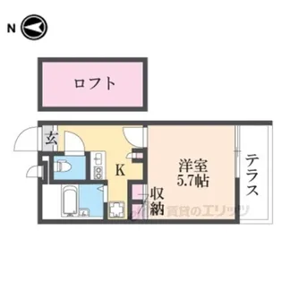 レオパレスエルザ1【3階】の間取り