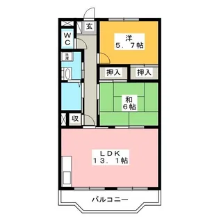 グレースA・I【3階】の間取り