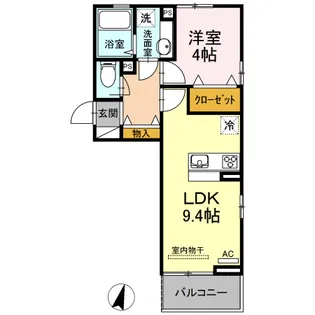 ボヌールF【2階】の間取り