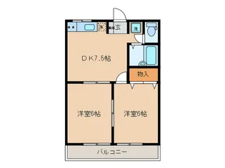 エステ-トピア伊草B【2階】の間取り